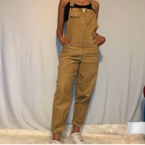 Tan Corduroy Revolt Overalls